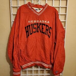 Vintage Russell Athletic Nebraska huskers Pullover‎ Stitch Windbreaker